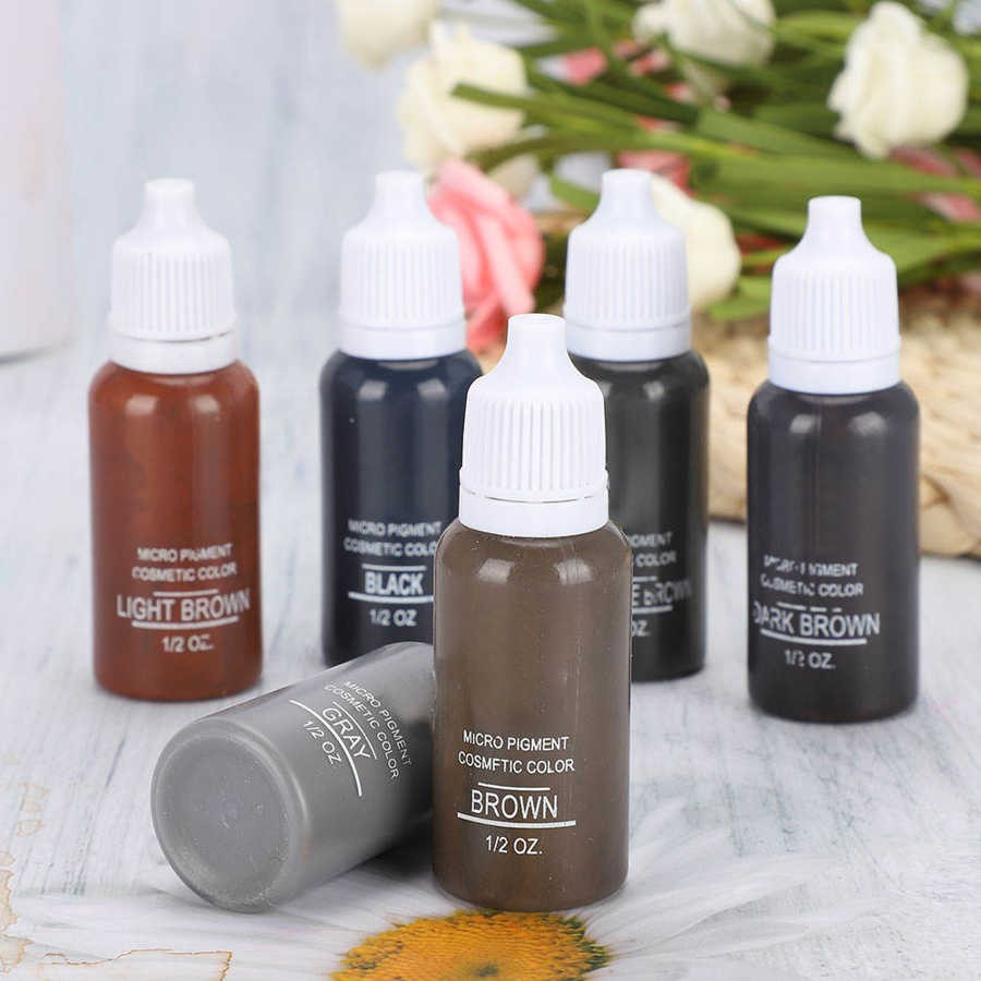 6pcs/box Semi-Permanent Tattoo Pigment Plant Extract Beauty Makeup Tattoo Ink Microblading Permanent Makeup Pigments Cosmetics