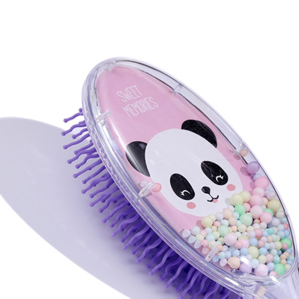 Cartoon Children Foam Panda Anti-static Hair Brush Massage Comb Shower Wet Detangling Hair Brush Salon Hairdressing Tools