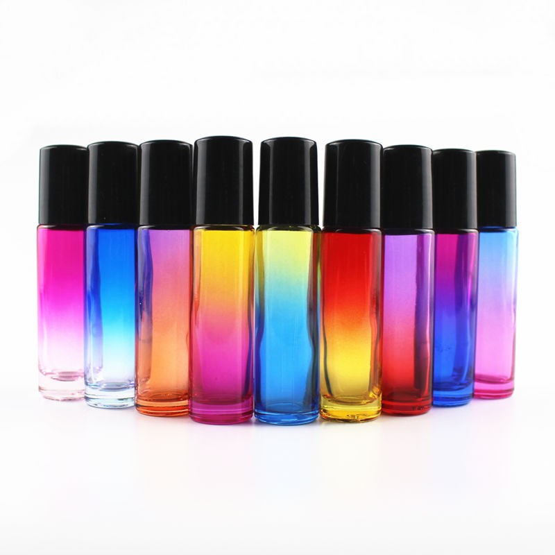 20pcs/lot Natural Gemstone Roller Ball Bottle Doterra10ml Thickened Essential Oil Roll On Bottles Empty Refillable Perfume Bottles