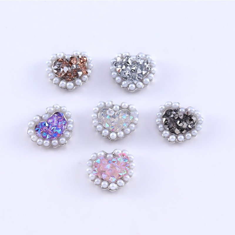 love bead nail art jewelry super flash full rhinestone zircon alloy 3d all-match nail