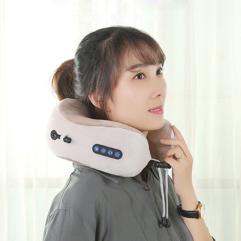 U Shape Electric Neck Massager 3D Kneading Shiatsu Shoulder Massager Pain Relief Multifunction Portable Body Massager