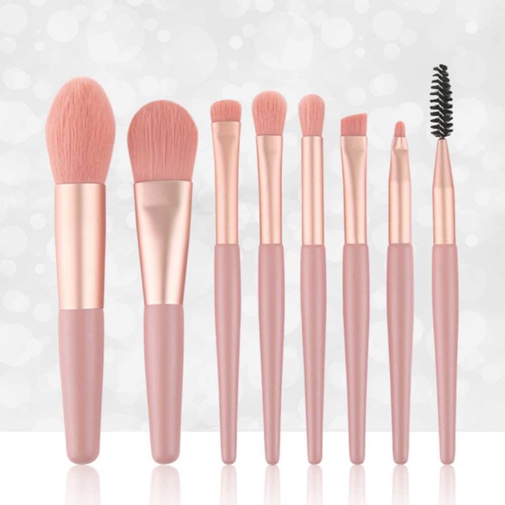8pcs Mini Makeup Brush Tool Set Face Beauty Cosmetic Brush for Beginner Eyelashes Lip Concealer Blush Makeup Brushes Set