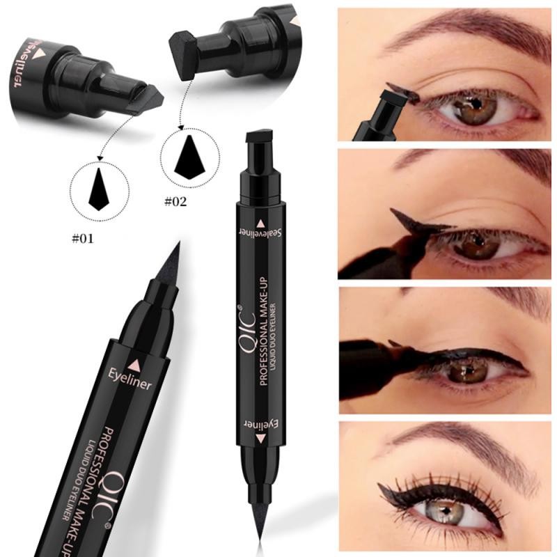 2 In1 Eyeliner Seal Eye Wing Seal Stars Liquid Eyeliner Pencil Stamp Triangle Seal Eye Liner Waterproof Quick Dry Cosmetics