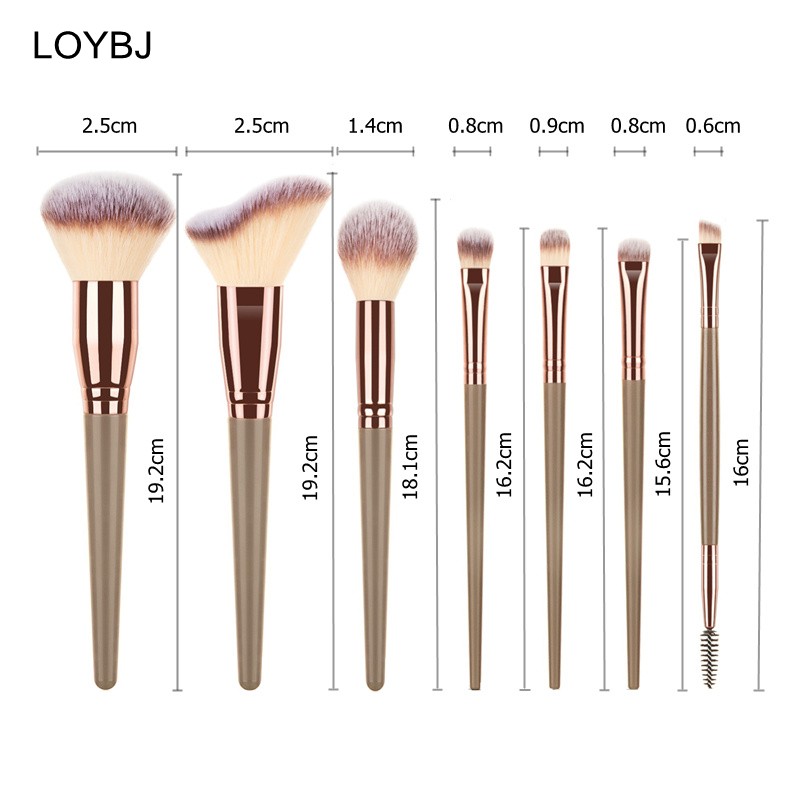 Loebig 5/7 Makeup Brushes Beauty Tool Set Cosmetic Powder Brushes Foundation Blush Contour Eye Shadow Eyebrow Lashes Make Up Brush