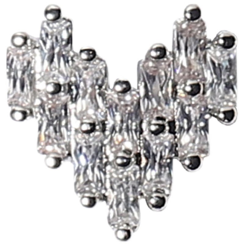 Full Diamond Love Zircon Bowknot Pearl Color Preservation Super Flash Luxury Pendant Nail Decoration Diamond