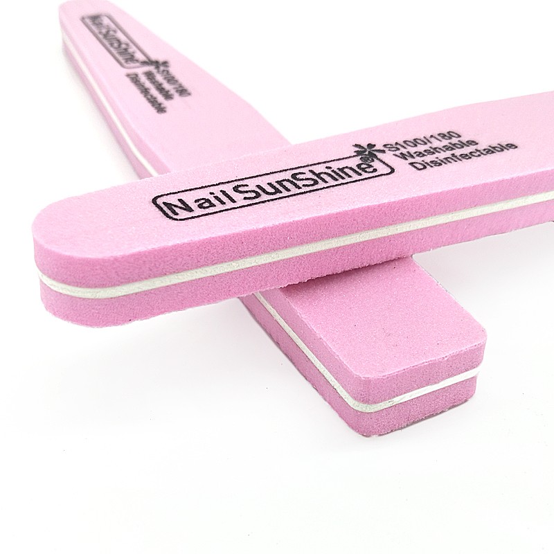 10pcs/lot Nail File Blocks Colorful 100/180 Sponge Washable Nail Sunshine Polish Sanding Buffer Manicure Tools Nails Accessories