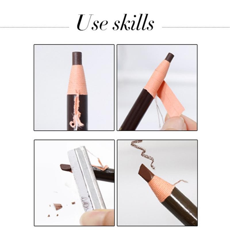 1pc Waterproof Eyebrow Pencil Long Lasting Eye Brow Tint 5 Colors Eyebrow Dark Brown Microblading Eyebrow Tattoo Pen TSLM1