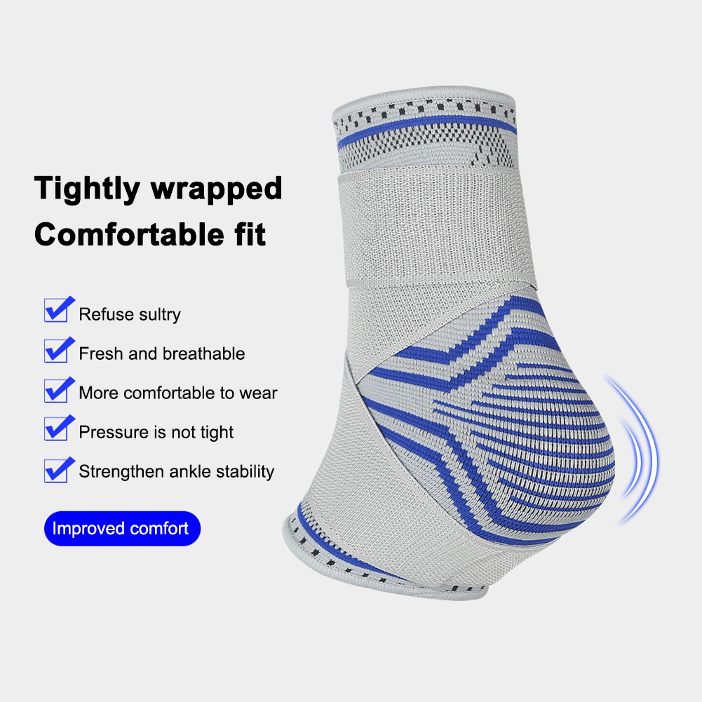 1PC Anti-Slip Sports Compression Ankle Strap Elastic Weave Support Sleeves Foot Protective Bandage Gym Fitness Accessories