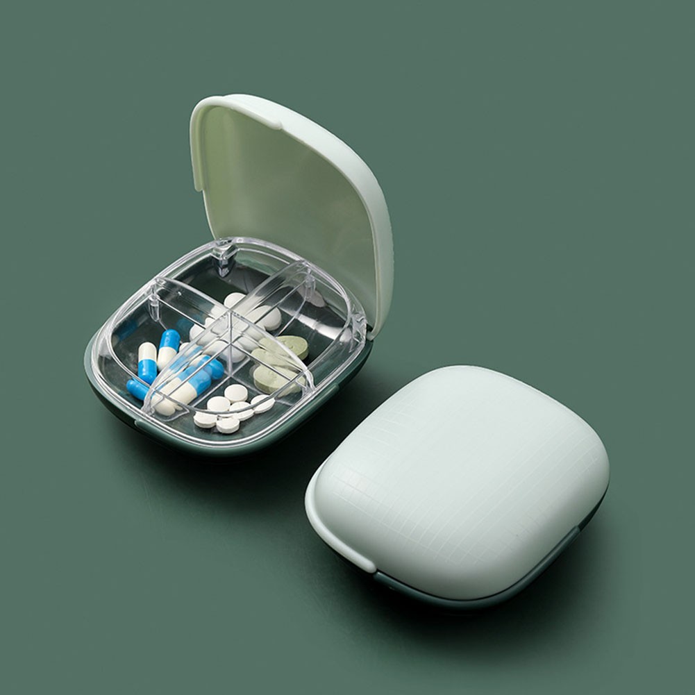 2022 New Design Pill Case Portable 4 Grids Nordic Pill Box Tablet Medicine Storage Holder Splitter Organizer Container