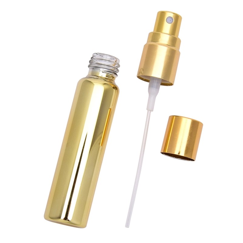 D2TA 10ml UV Plating Glass Refillable Perfume Bottle Empty Cosmetic Spray Bottles Portable Travel Sub-bottle Container