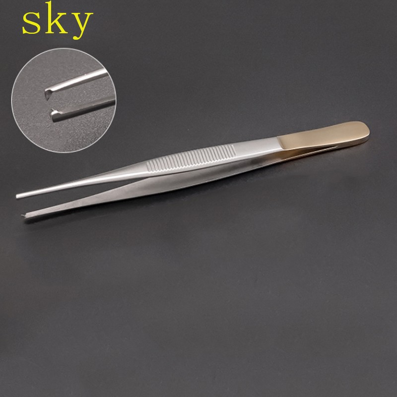 Stainless Steel Forceps Straight Head Elbow Accessories Forceps Tissue Forceps With And Without Hook With And Without Teeth