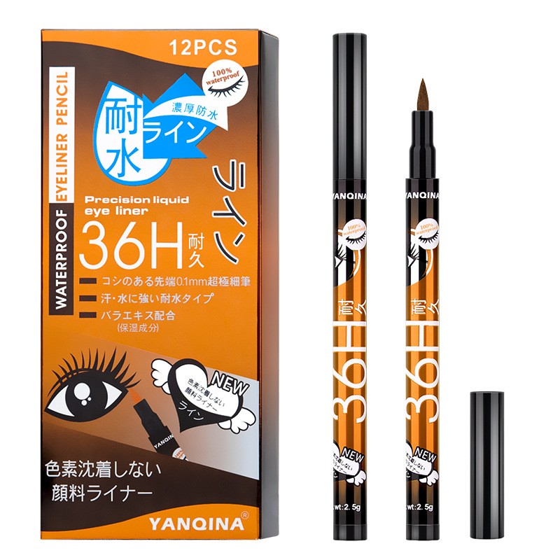 4 color waterproof and anti halo 36H color eyeliner