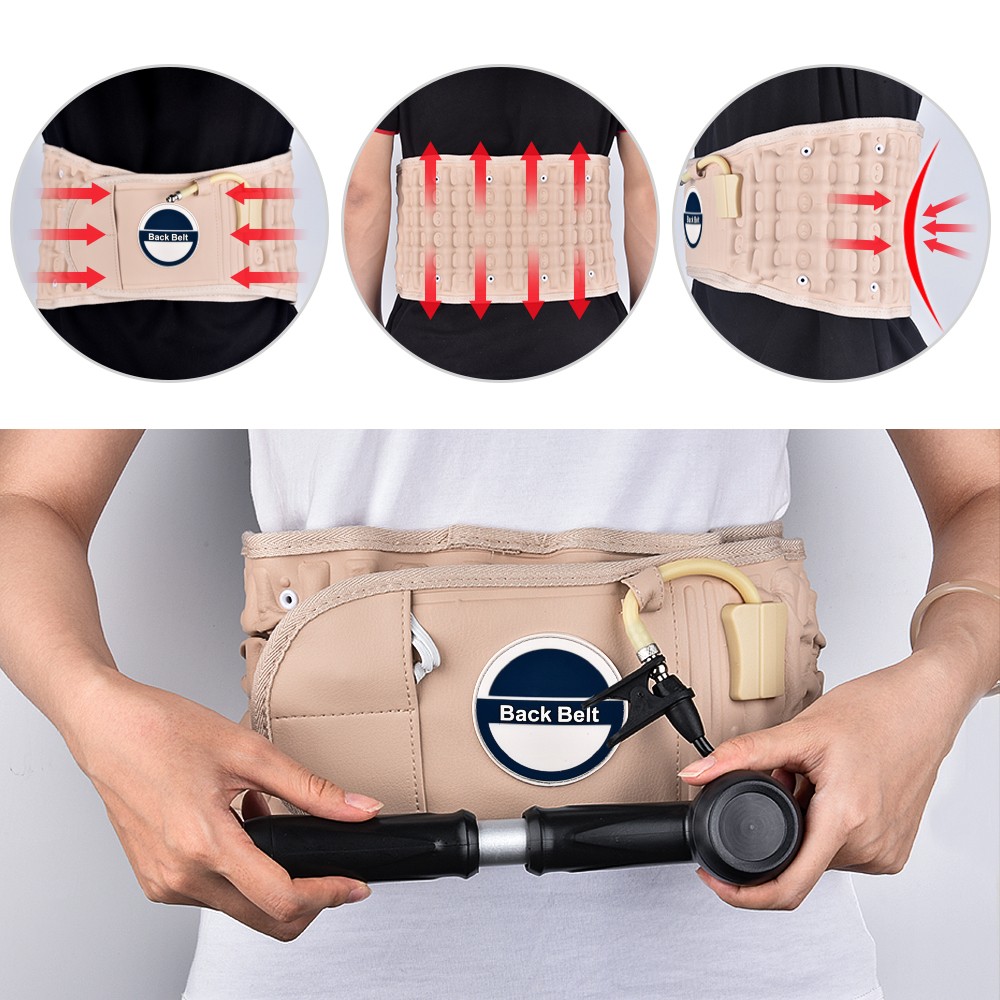 Air Inflatable Back Belt Back Pain Relief Device Lumbar Rotation Health Care