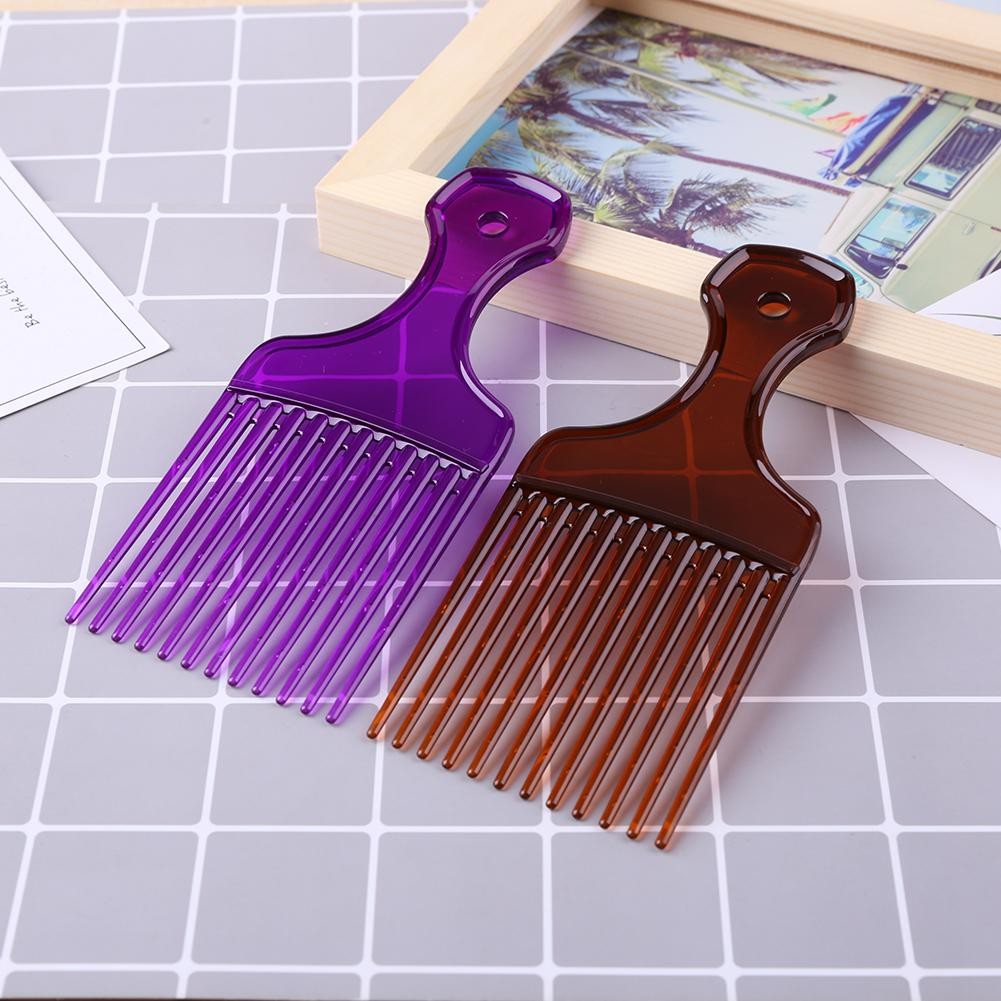 Wide Toothbrush Pick Comb Fork Hairbrush Insert Hair Pick Comb Plastic Gear Comb For Curly Afro Hair Styling Tools