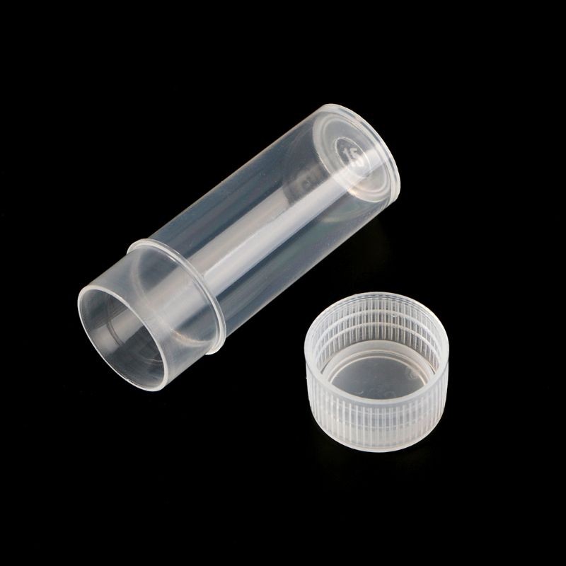 20pcs 5ml Plastic Test Tubes Vials Sample Container Powder Craft Screw Cap Bottles For Office School Chemistry Supplies