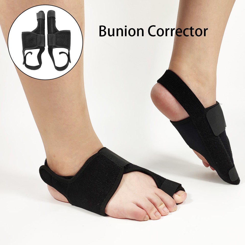 1 Pair Straightener Valgus Bunion Corrector Toe Separator Support Orthopedic Elastic Foot Care Adjustable Strap Soft