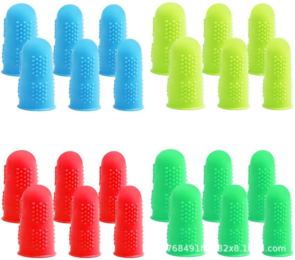 Finger Protector Non-slip Finger Guard Protect Fingers From Scald Cut High Temperature Resistant Silicone Cover 12pcs/set