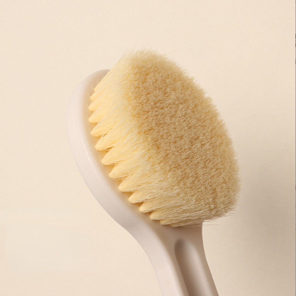 1pc Long Handle Nylon Bath Brush Soft Body Scrubber Exfoliator Shower Scrub Skin Massager Cleaning Brush Deep Cleaning Tool