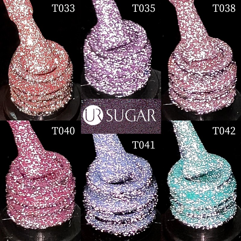 UR Sugar Glitter Thermal Gel Nail Polish Reflective Purple Blue Nail Gel Semi Permanent Varnish Soak Off UV Gel All For Manicure