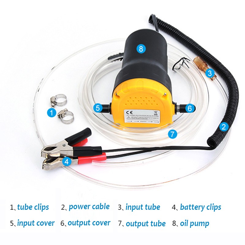 12V Oil Extractor Transfer Pump Car Oil Fuel Extractor Small Engine Oil Extractor Transfer Pump With Tubing For Cars Boat Mot