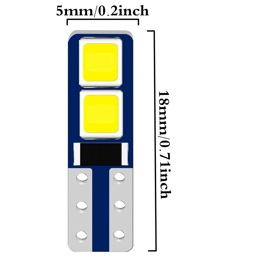 20pcs New T5 W3W W1.2W 70 73 74 79 85 Super Bright LED Bulb Car Dashboard Warming Indicator Wedge Light Automotive Tool Lamp 12V