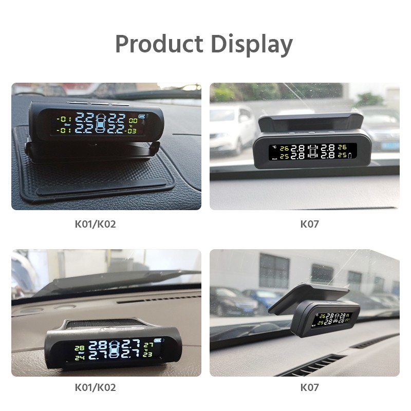 E-ACE Car Safety Monitoring System TPMS, Tire Pressure Measurement With Motion Sensor With Temperature Alarm