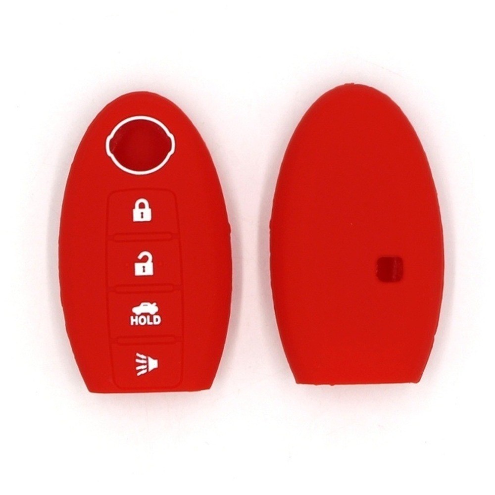 Silicone Car Key Fob Case Cover 4 Button Fits For Nissan Leaf Sentra SL Murano Maxima Altima Versa Remote Fob