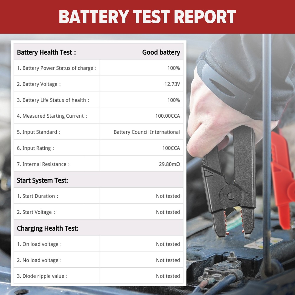 LAUNCH BST360 Bluetooth Battery Tester 12V Car Motorcycle Battery Analyzer Load Cranking Charging Tester For X431 Android IOS