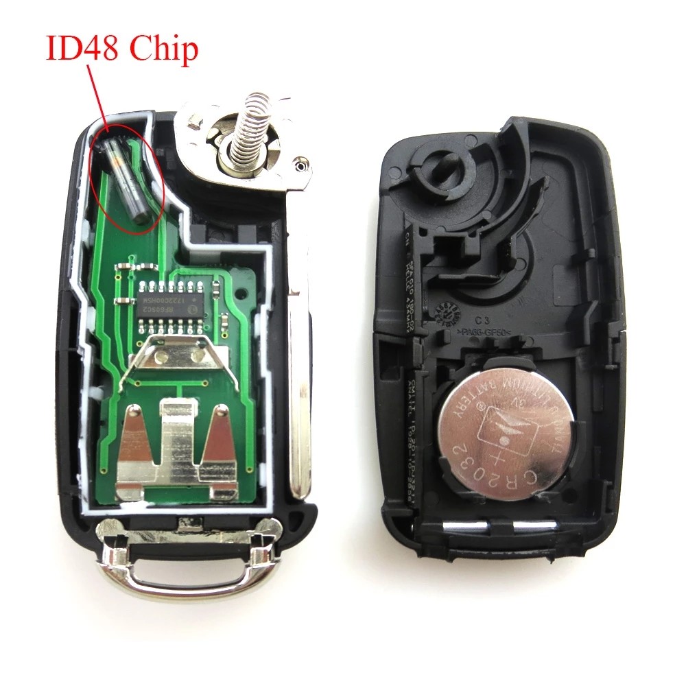 434MHz Key ID48 Remote Key Chip For Volkswagen Polo Sedan Golf 6 Passat B6 Volkswagen Touran Bora 5K0837202AD