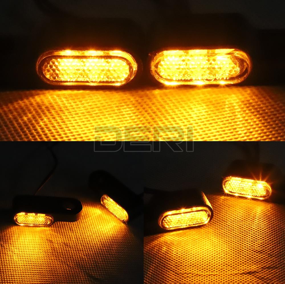 Mini Motorcycle Indicators LED Turn Signal Light Handlebar Amber Signal Light Blinker Aluminum Alloy intermitrest moto 12V