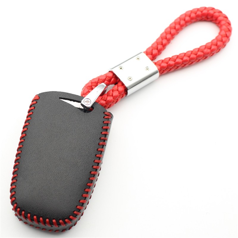 Flybest - Smart Key Case, Genuine Leather, 4 Buttons, Keyless Entry, for Hyundai Santa Fe/Equios/Azera/Genesis L110