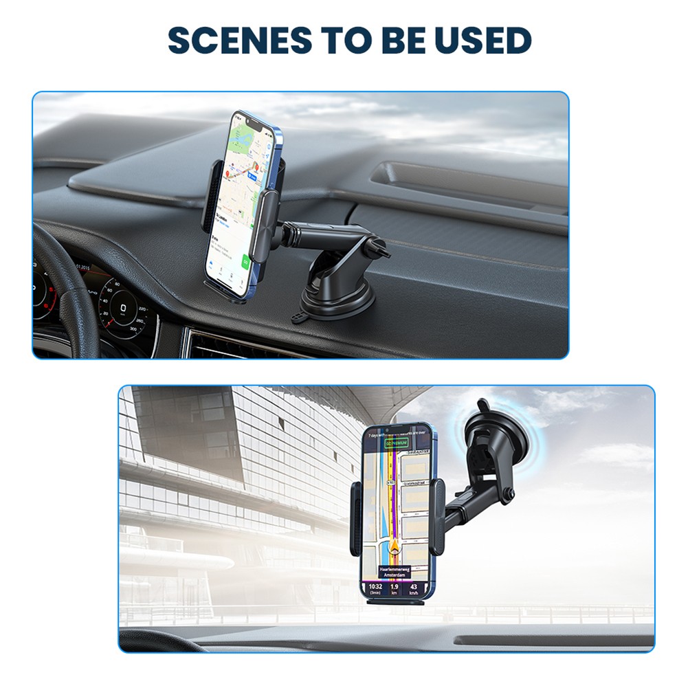 Universal Smart Car Phone Holder Suction Cup Stand Phone Holder 360 Degree Rotating GPS Stand for Samsung iPhone Xiaomi