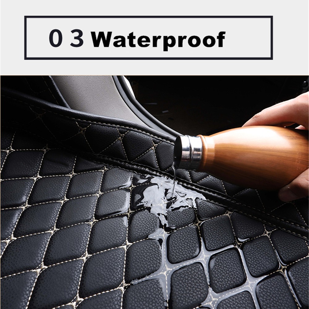 SJ High Side Waterproof Car Trunk Mat Tail Boot Tray Liner Rear Cargo Pad Accessories For Mitsubishi Outlander 5 Seats 2013-2020