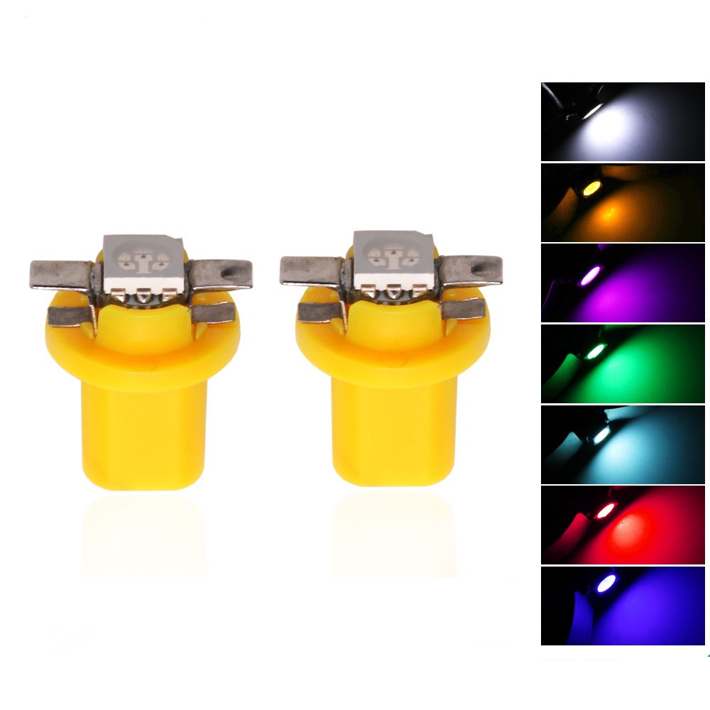 10pcs LED Light Car Speed ​​Gauge Dash Bulb Dashboard Instrument Light Wedge Interior Lamp B8.5D 509T B8.5 5050 LED 1 SMD T5 Lamp