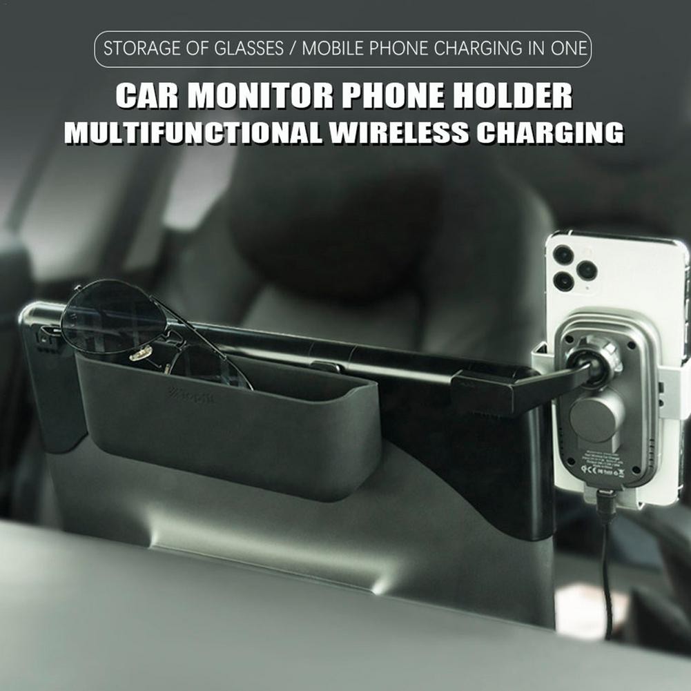 For Tesla Model 3 ModelY Car Phone Holder Wireless Charger Glasses Holder For Tesla Model3 Phone Bracket Car Interior Accessories