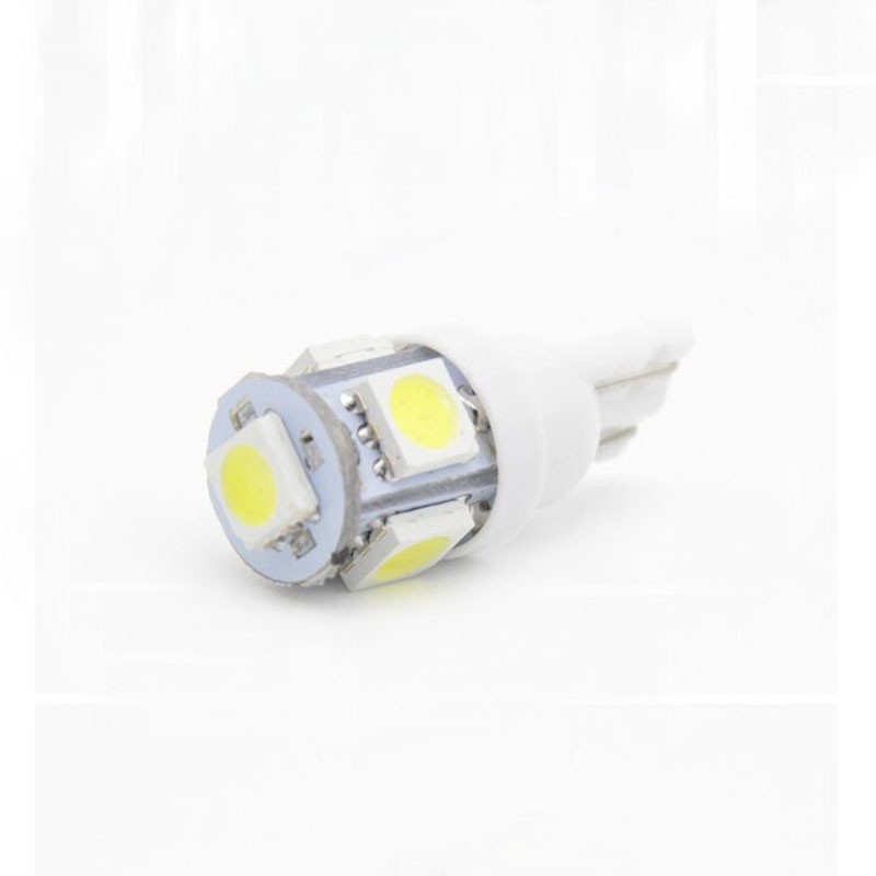 10 قطعة/مجموعة تيار مستمر T10 5050 5SMD سيارة القراءة مصباح على شكل قبة سيارة LED 12 فولت المحمول لوحة ترخيص ضوء سيارة إسفين الداخلية الجانب ماركر ضوء