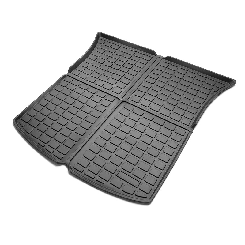 Full sets plain TPE rubber trunk frank mat for Model Y Tesla Model 3 2021-2022 2018-2020 cargo liners cargo tray car boot mats