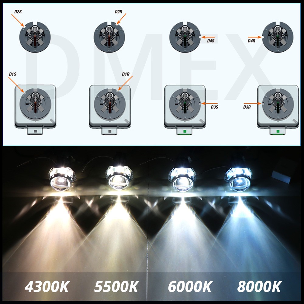 DMEX Upgrade OEM D3S Xenon HID Headlights 4300K ​​5500K 6000K 8000K 66340 42403 42302 PK32d-5 Headlamp Replacement