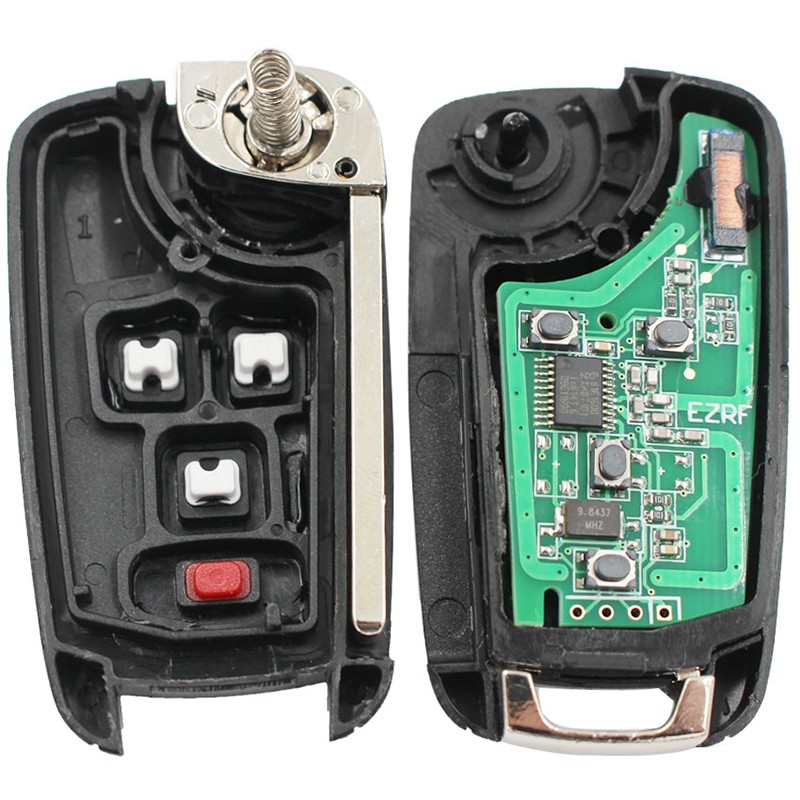 CN014007 Aftermarket For Chevrolet Cruze Equinox Camaro 2011-2014 With 4 Button Flip Remote Folding Key ID46 Chip 434MHz