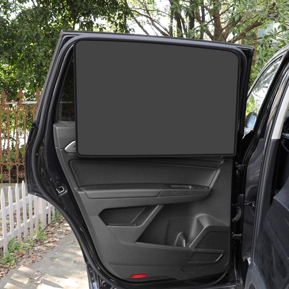 4pcs Car Magnetic Side Window Sunshade Cover Sun Visor Summer Protection Window Curtain For Front Rear Black Car Accessories