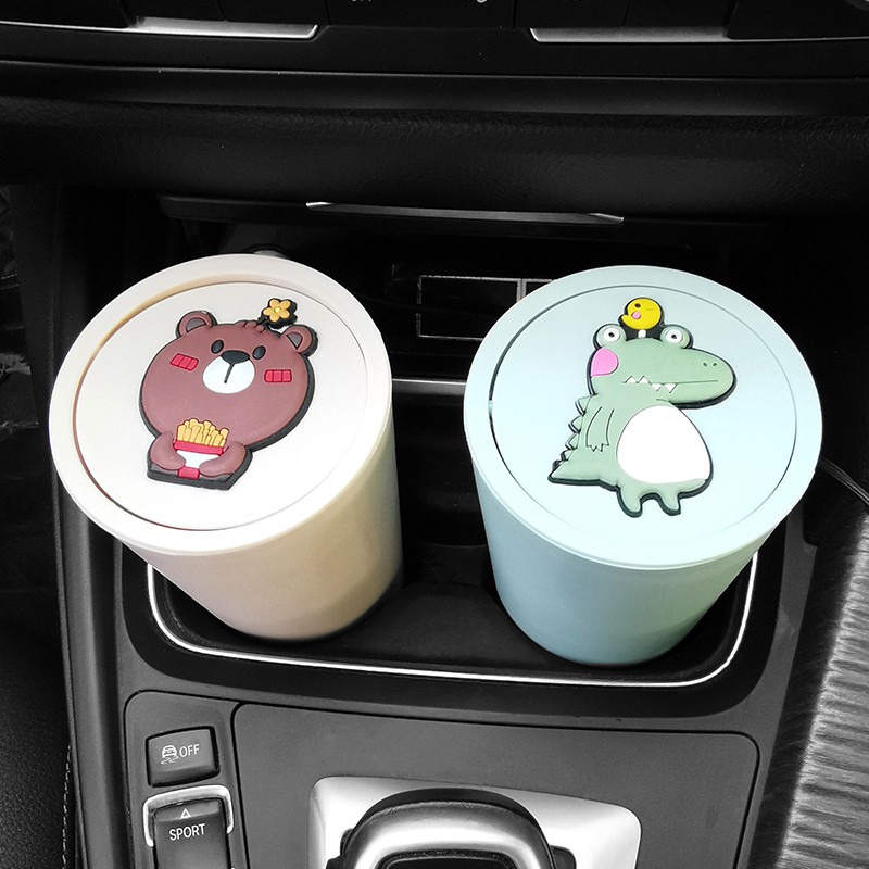 Small Mini Cute Car Trash Can Auto Products Car Accessories Sundries Storage Box Desktop Storage Trash Can Activity Gift