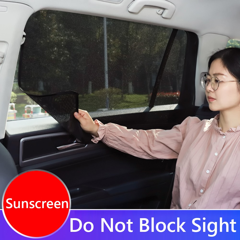 4pcs Universal Car Windshield Sunshade Auto Sun Shade Window Curtain Cover Auto Accessories Sun Protection Reflective Visor
