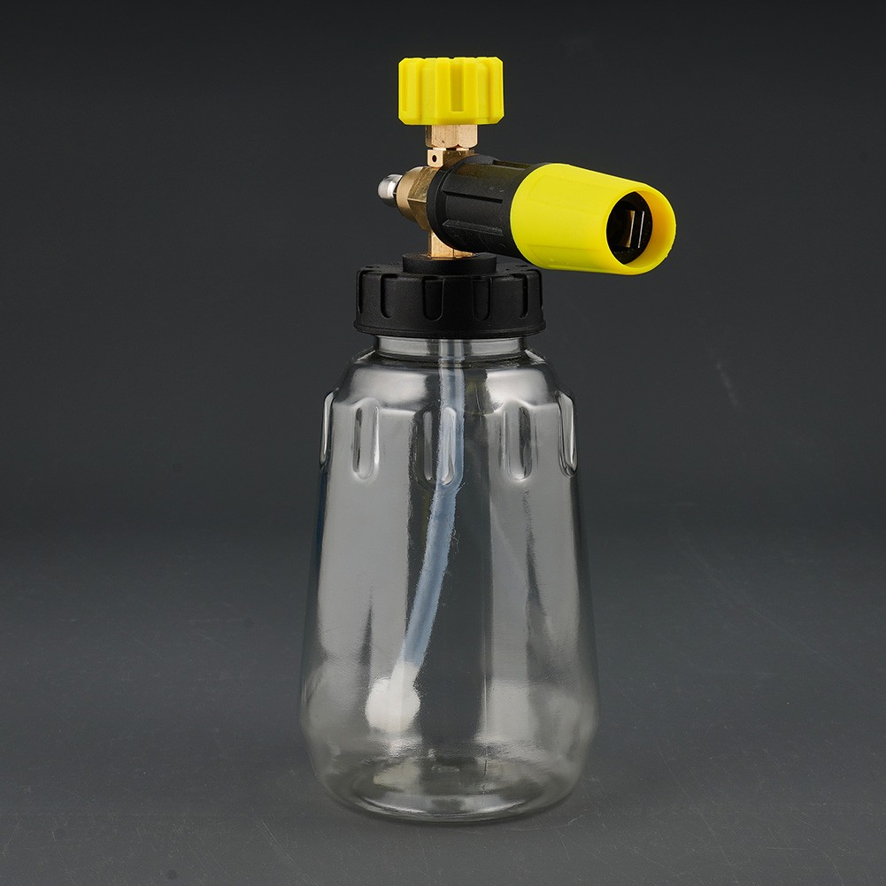 High Pressure Washer Foam Pot 1/4 Male Connector Transparent Foam Pot Auto High Pressure Foam Spray Cleaning Tool