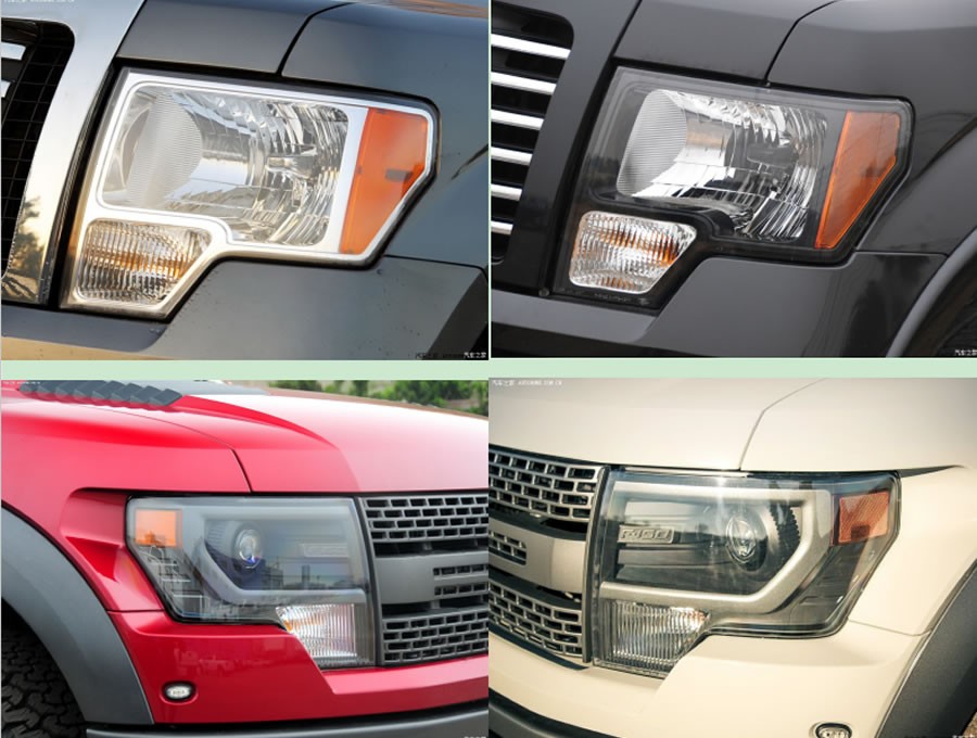 For Ford F-150 Raptor 2009-2014 Transparent Cover Headlight Shell Lampshade Headlamp Shell Plexiglass Original Lens Replacement