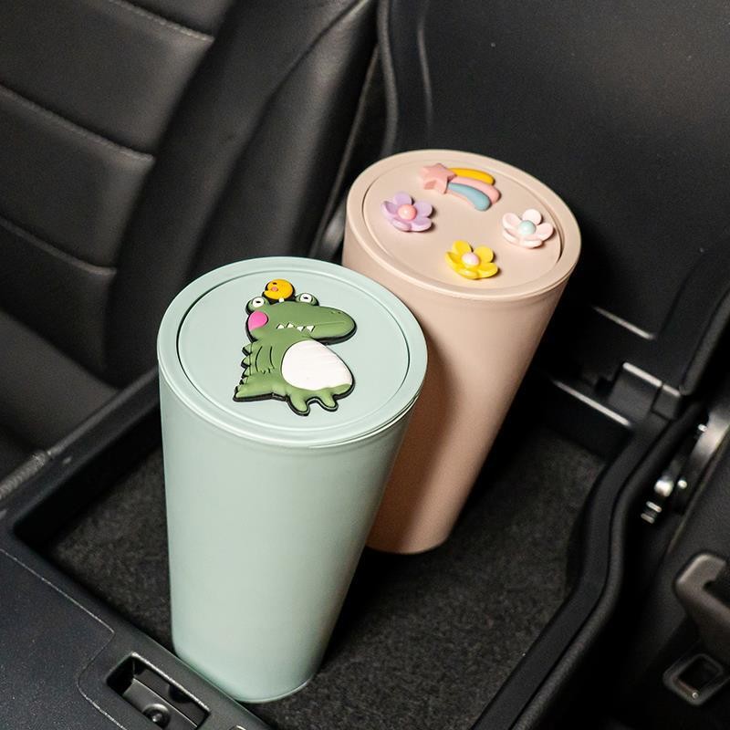 Cute Mini Car Trash Can Car Storage Box Small Office Home Desktop Trash Can Glove Box Car Accessories Auto Supplies Small Gifts