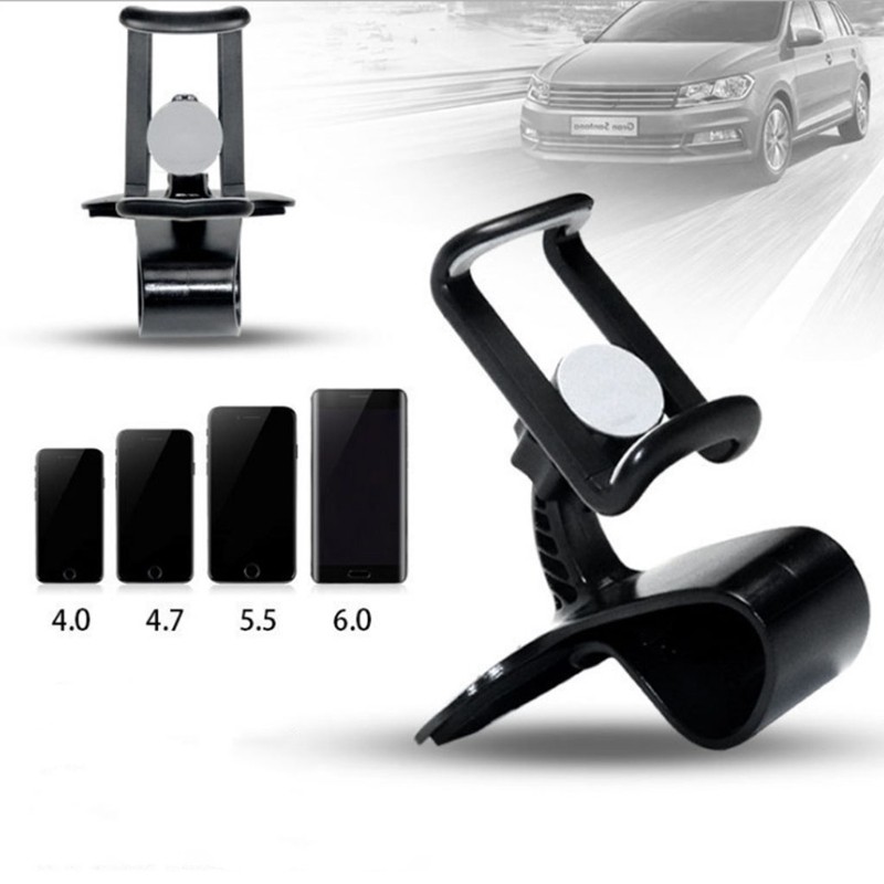 360 Degree Mobile Phone Clip Holder Cell Phone Stand GPS Bracket Stand Phone Kickstand Phone Holder with Full Angle Rotation