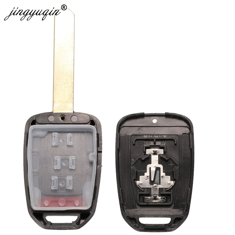 jingyuqin 10pcs/lot Car Key Shell 2/3/4 Button For Honda Civic City Fit HR-V XR-V Auto Remote Fob