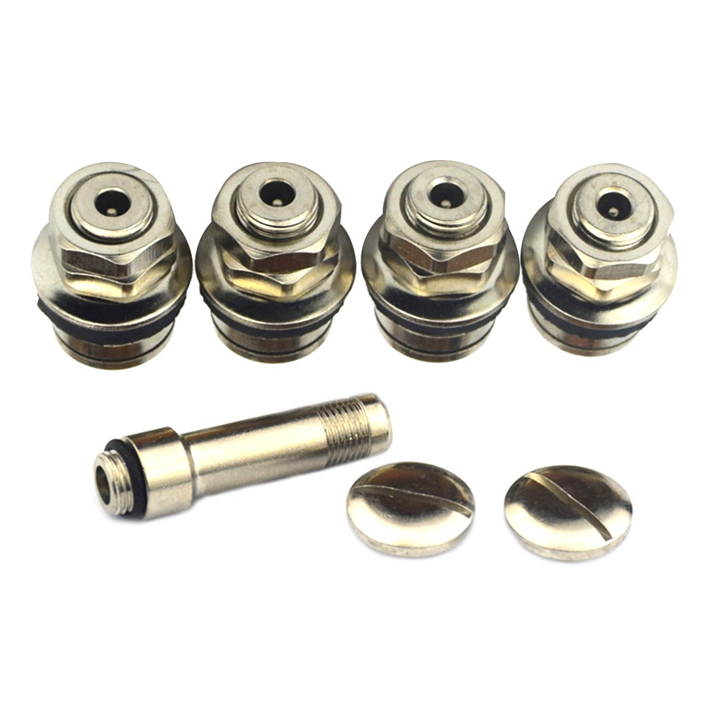 4pcs Flush Mount Car Tire Valve Stems High Pressure Bolt in Chrome Metal Scooter Wheel Valve Stem Professional Accessories