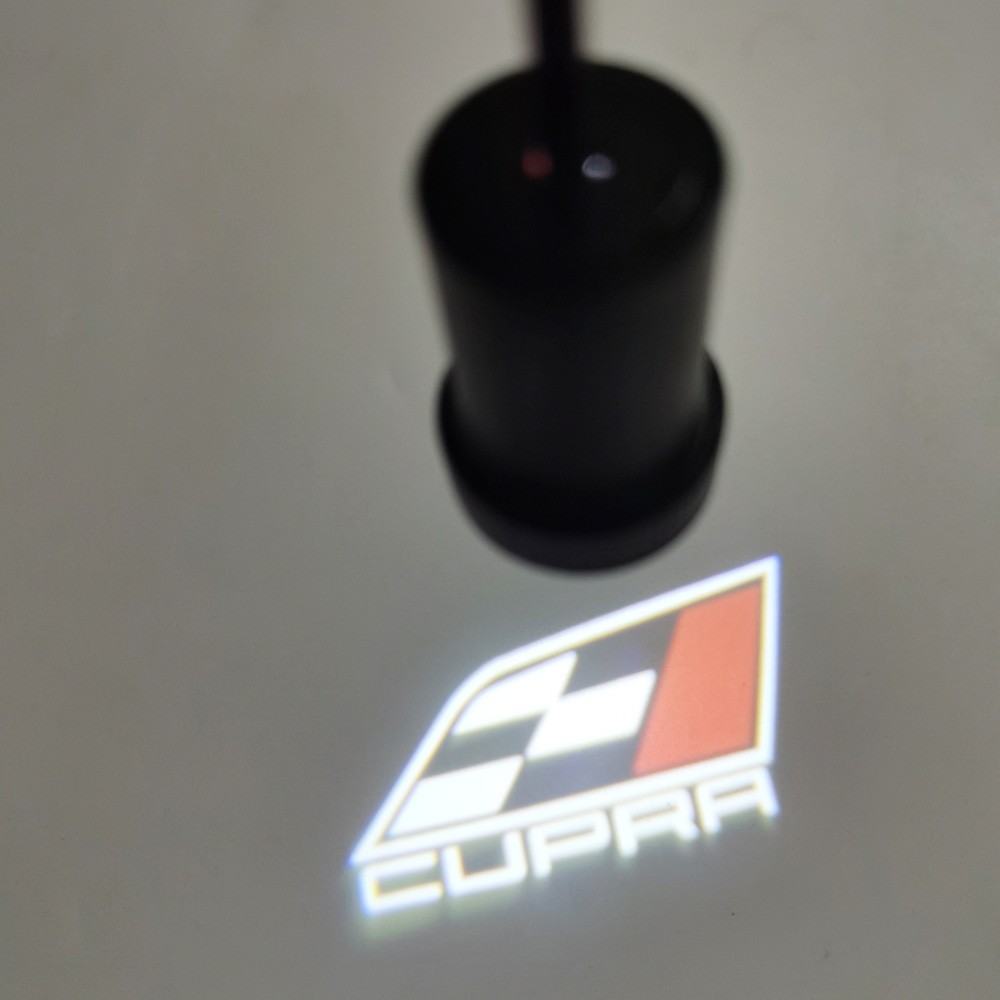 2pcs CUPRA Car Door Light For Seat Cupra Sport Ateca Car Style CUPRA LED Badge Light Logo Projector Lamp Seat Welcome Light