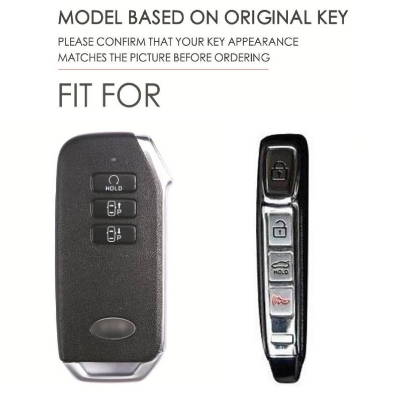 Luxury Car Key Cover Case Genuine Leather Keychain Accessories For Kia Ev6 Seltos K5 Sorento Mq4 7 Button Keyring Holder Shell